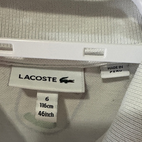 Lacoste Kids Polo Shirt - White with Colorful Graphics - Picture 2 of 5